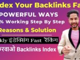 index Backlinks Fast in Google | Index Backlinks Faster For Rank Fast in Google