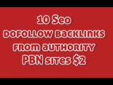 10 Seo dofollow backlinks from authority PBN sites $2