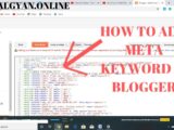 How to Add Meta Title, Description, Keywords In Blogger | Increase Ranking of Your Site |