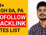 50+ High DA PA Dofollow Backlink Sites List - Profile Creation Site Backlinks High Quality 2020