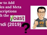 Yoast SEO in WordPress (Meta title, Meta Tags, Meta Description) [Hindi] 2019 Part - 9