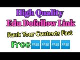 Edu Dofollow Backlinks Through Content (Free)